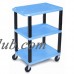 H. Wilson Tuffy 3-Shelf Utility Cart, Red Shelves and Black Legs   552739551
